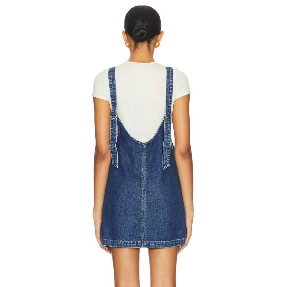 NEW FREE PEOPLE high roller skirtall in sapphire blue - Picture 3 of 4